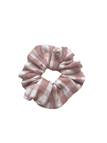 'Pink Gingham' Scrunchie